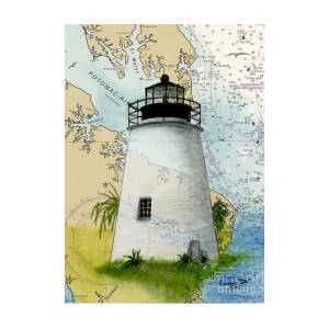 Lighthouse Nautical Painting Card With Envelope
